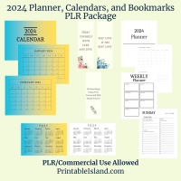 2024 Planner, Calendars, and Bookmarks PLR Package