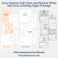 2024 Planner and Coloring Pages Pack